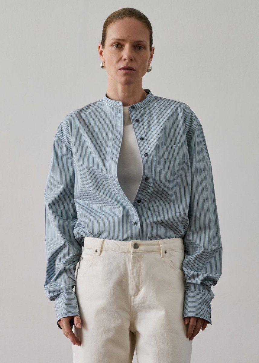 Formentera Shirt in Sky/Black from SOEUR at Edito boutique