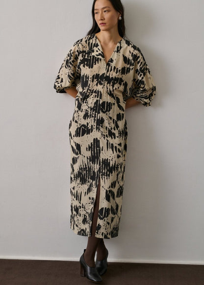 Francine Dress in Pale Yellow/Black from SOEUR at Edito boutique