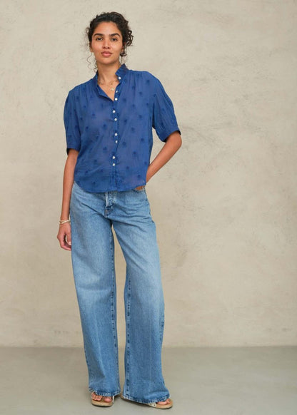 Frani S/S Top in Cobalt from M.A.B.E at Edito Boutique