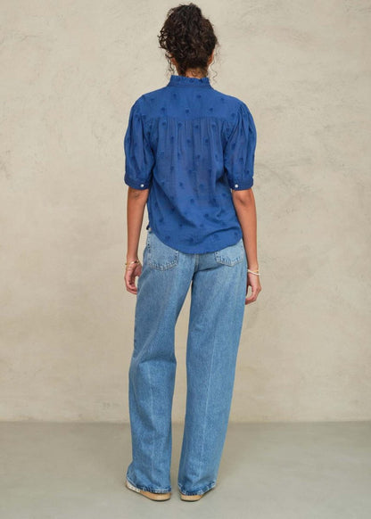Frani S/S Top in Cobalt from M.A.B.E at Edito Boutique