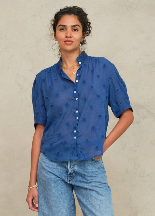 Frani S/S Top in Cobalt from M.A.B.E at Edito Boutique