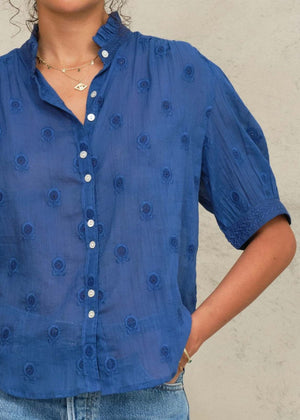 Frani S/S Top in Cobalt from M.A.B.E at Edito Boutique