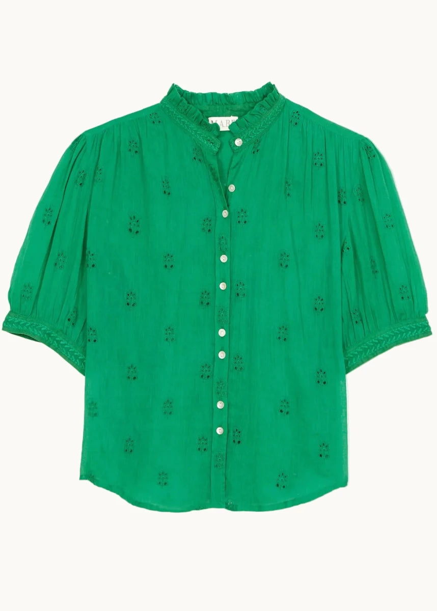 Frani S/S Top in Green from M.A.B.E at Edito Boutique