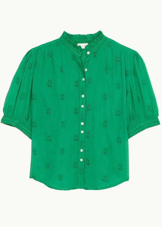 Frani S/S Top in Green from M.A.B.E at Edito Boutique
