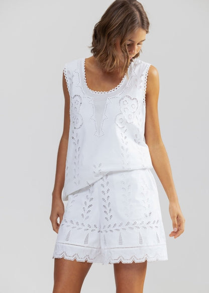 Fresh Mint Shorts in White from BINNYWEAR at Edito boutique