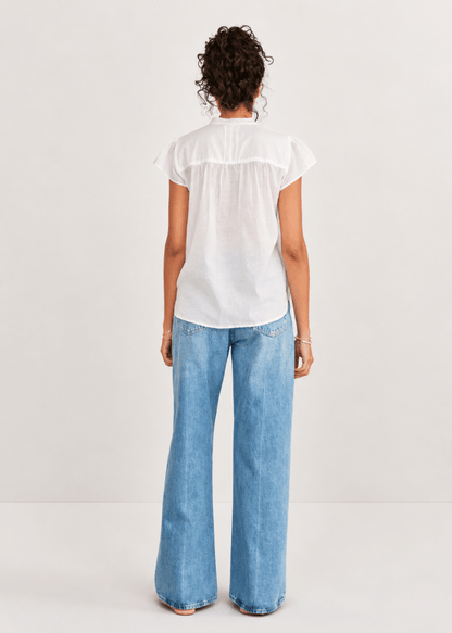 Freya Short Sleeve Top in White from M.A.B.E at Edito Boutique