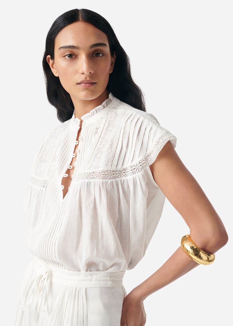 Ganu Blouse in White from VANESSA BRUNO at Edito boutique