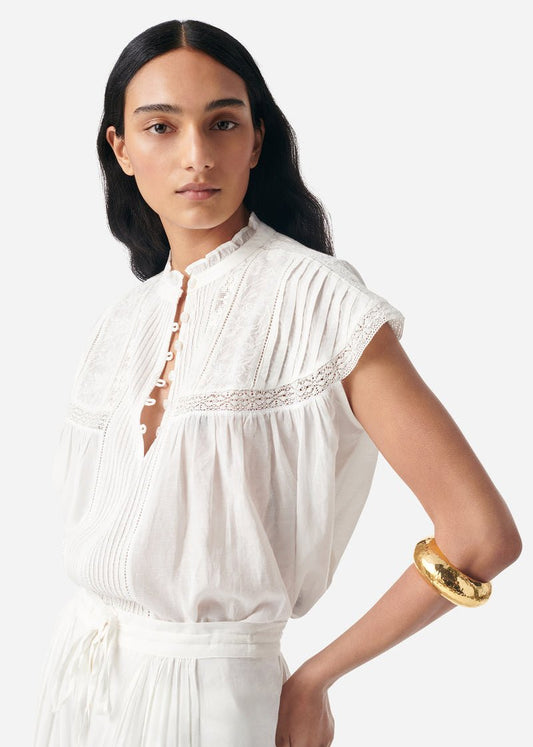 Ganu Blouse in White from VANESSA BRUNO at Edito boutique