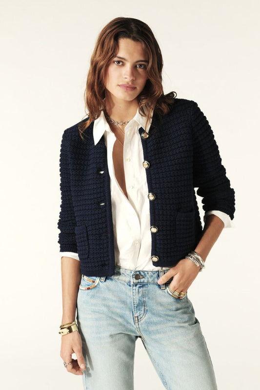 Gaspard Cardigan in Blue from BA&SH at Edito boutique