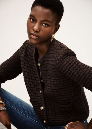 Gaspard Cardigan in Brown from BA&SH at Edito Boutique
