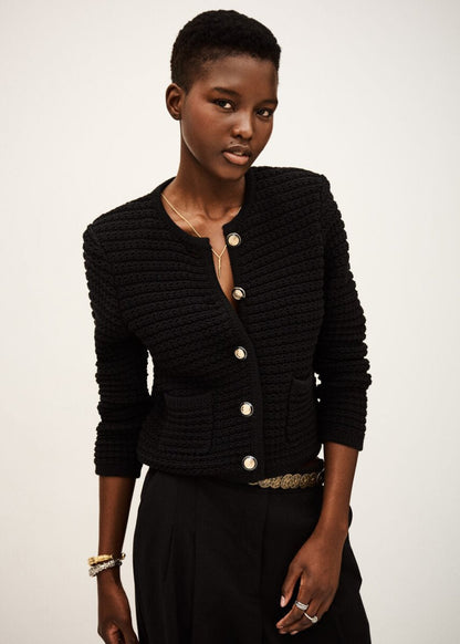 Gaspard Knit Vest in Black from BA&SH at Edito boutique