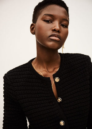 Gaspard Knit Vest in Black from BA&SH at Edito boutique