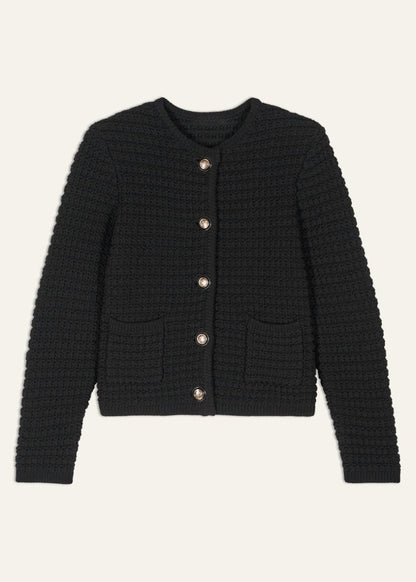 Gaspard Knit Vest in Black from BA&SH at Edito boutique