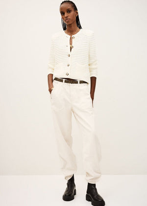 Gaspard Knit Vest in Ecru from BA&SH at Edito boutique
