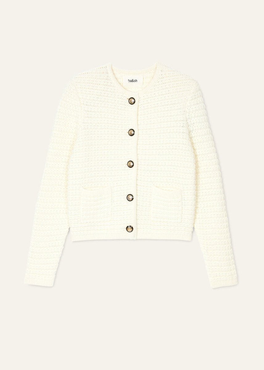 Gaspard Knit Vest in Ecru from BA&SH at Edito boutique