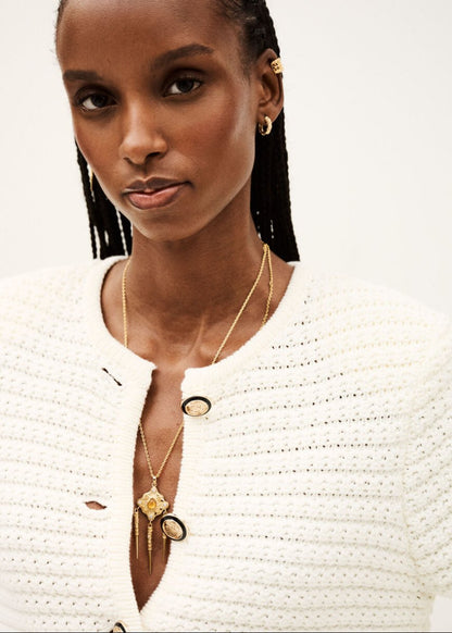 Gaspard Knit Vest in Ecru from BA&SH at Edito boutique