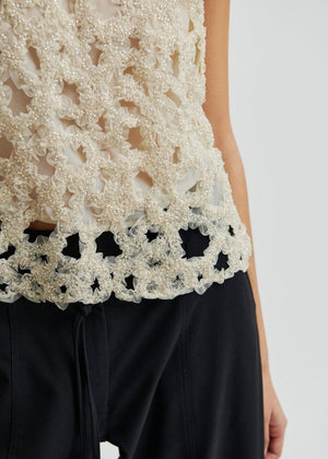 Gleam Top in Sand from SECOND FEMALE at Edito boutique