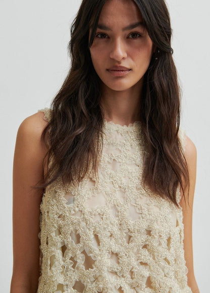 Gleam Top in Sand from SECOND FEMALE at Edito boutique