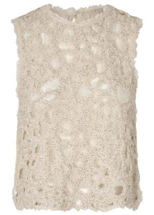 Gleam Top in Sand from SECOND FEMALE at Edito boutique