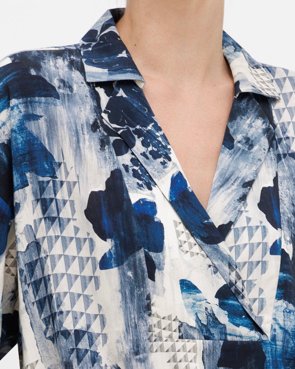 Go Overhead Top in Gameboard Print from GO SILK at Edito boutique