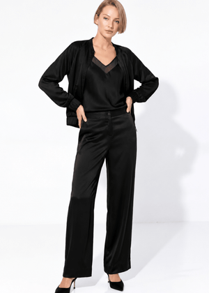 Go Piazza Pants in Black from GO SILK at Edito Boutique
