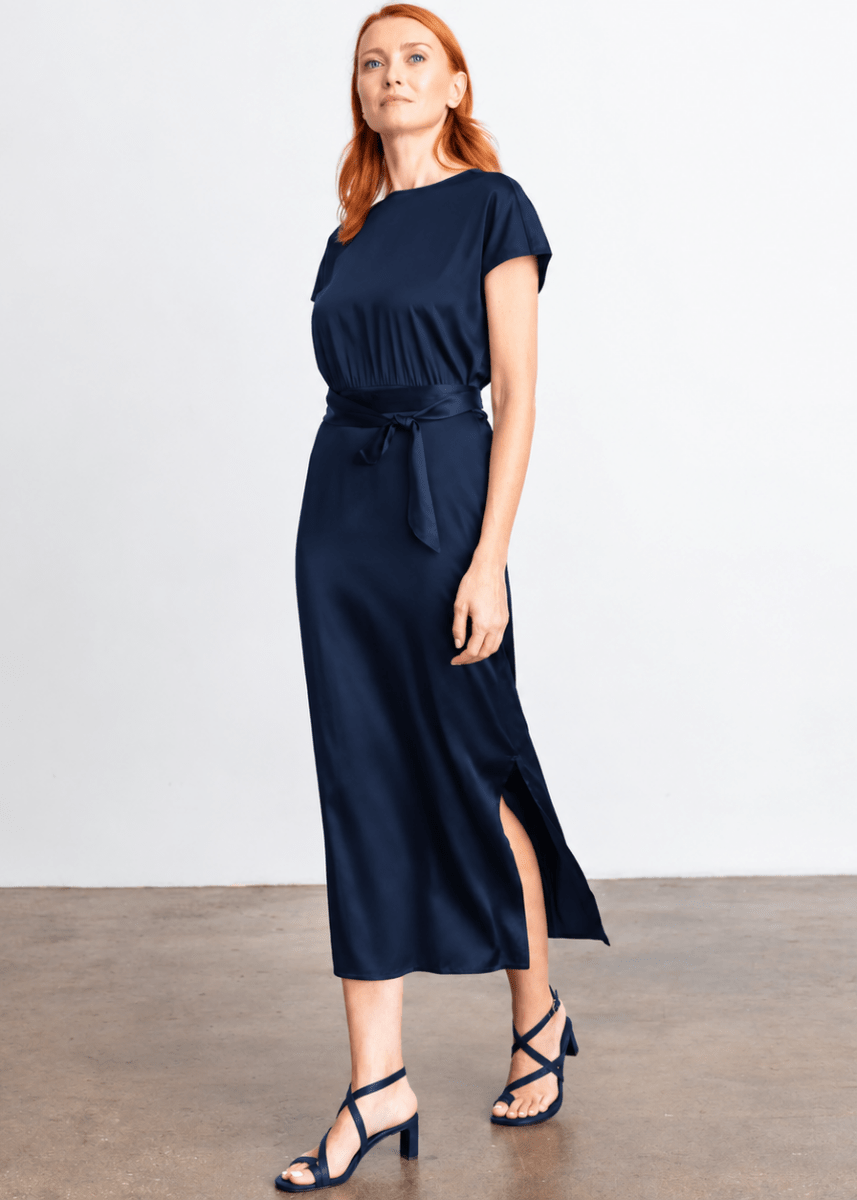 Go Slouch Dress in Midnight from GO SILK at Edito Boutique