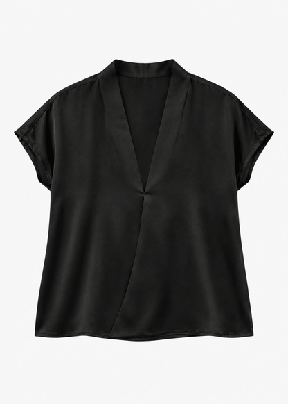 Go Wrapper Delight Top in Black from GO SILK at Edito Boutique
