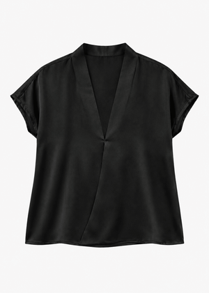 Go Wrapper Delight Top in Black from GO SILK at Edito Boutique