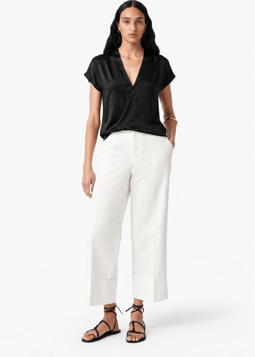 Go Wrapper Delight Top in Black from GO SILK at Edito Boutique