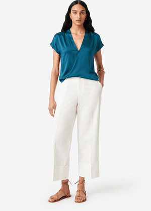Go Wrapper Delight Top in Neptune from GO SILK at Edito Boutique