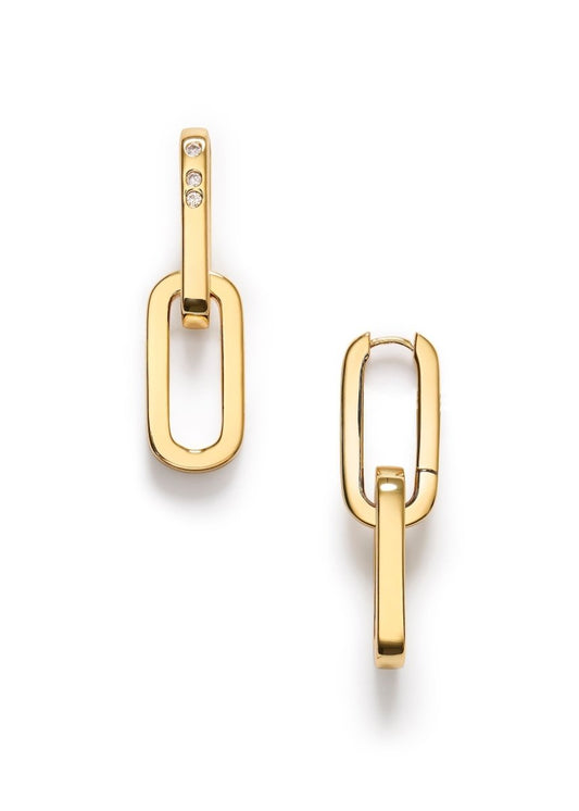 Golden Link Earrings from ANNI LU at Edito boutique
