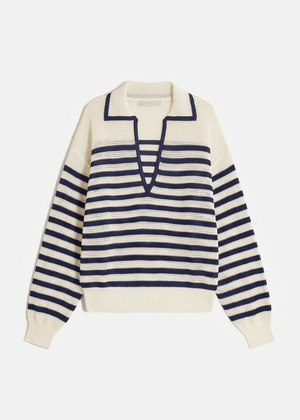 Granville Sweater in Ecru/Navy from VANESSA BRUNO at Edito boutique