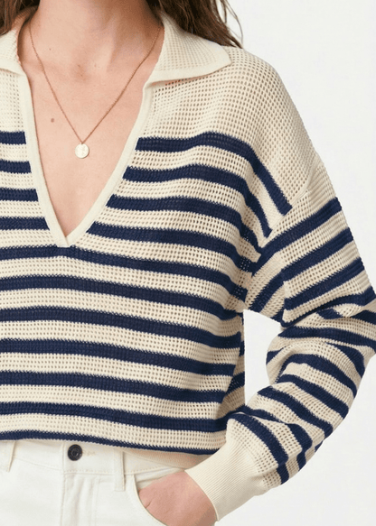 Granville Sweater in Ecru/Navy from VANESSA BRUNO at Edito boutique