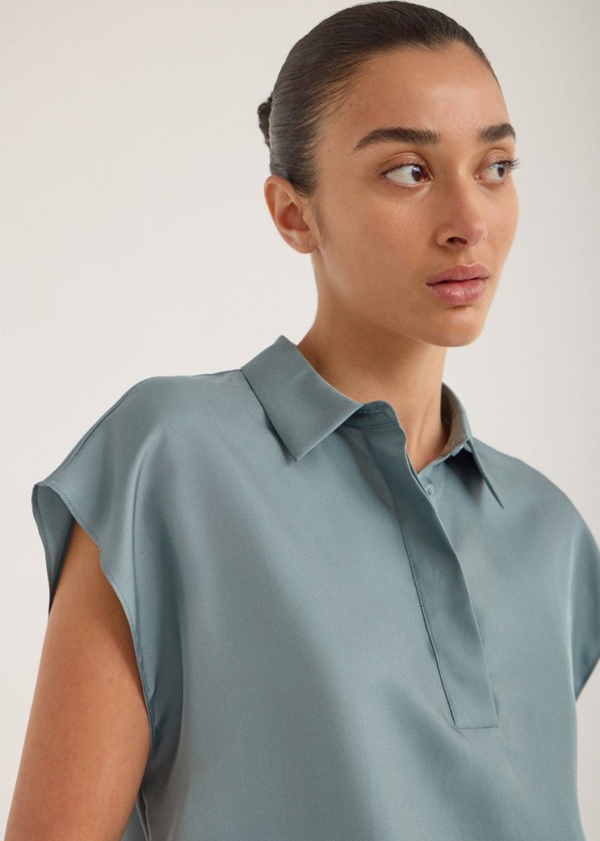 Hadler Silk Top in Leiff from JAC + JACK at Edito Boutique