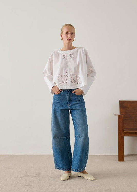 Hansel Shirt in White from SOEUR at Edito boutique