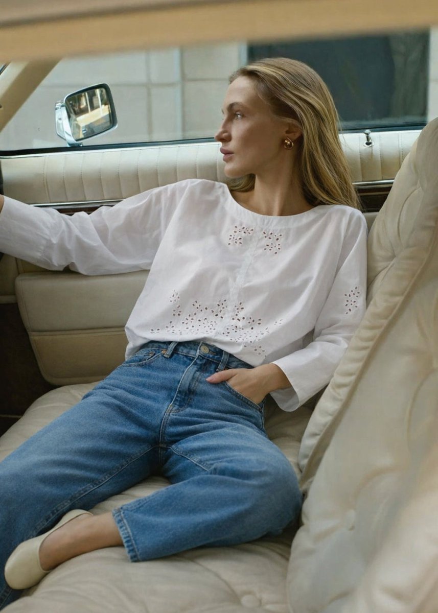 Hansel Shirt in White from SOEUR at Edito boutique