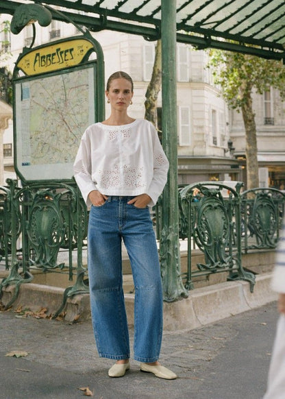 Hansel Shirt in White from SOEUR at Edito boutique