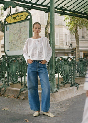 Hansel Shirt in White from SOEUR at Edito boutique