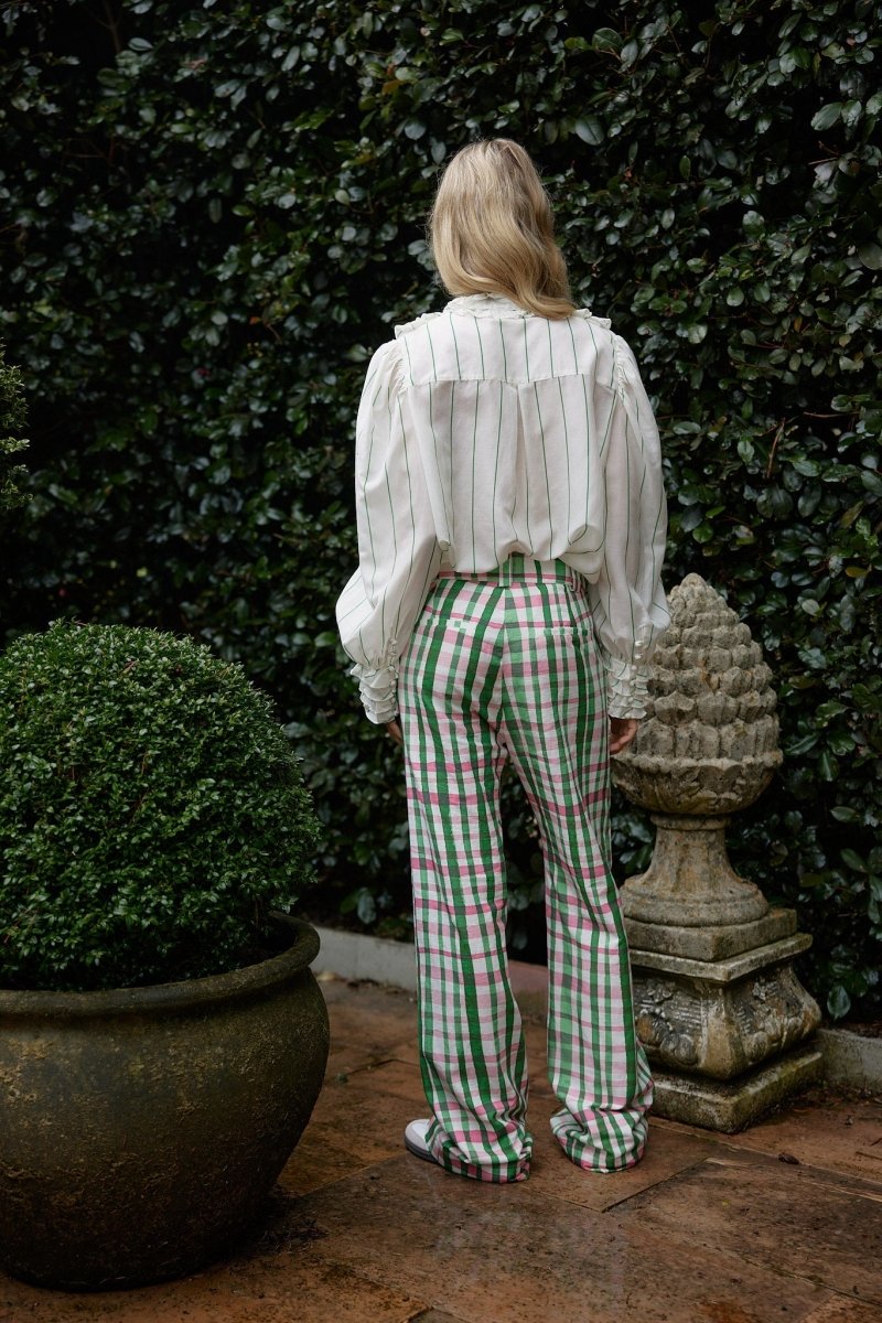 Harper Pant in Forest Check from ASTON STUDIO at Edito boutique