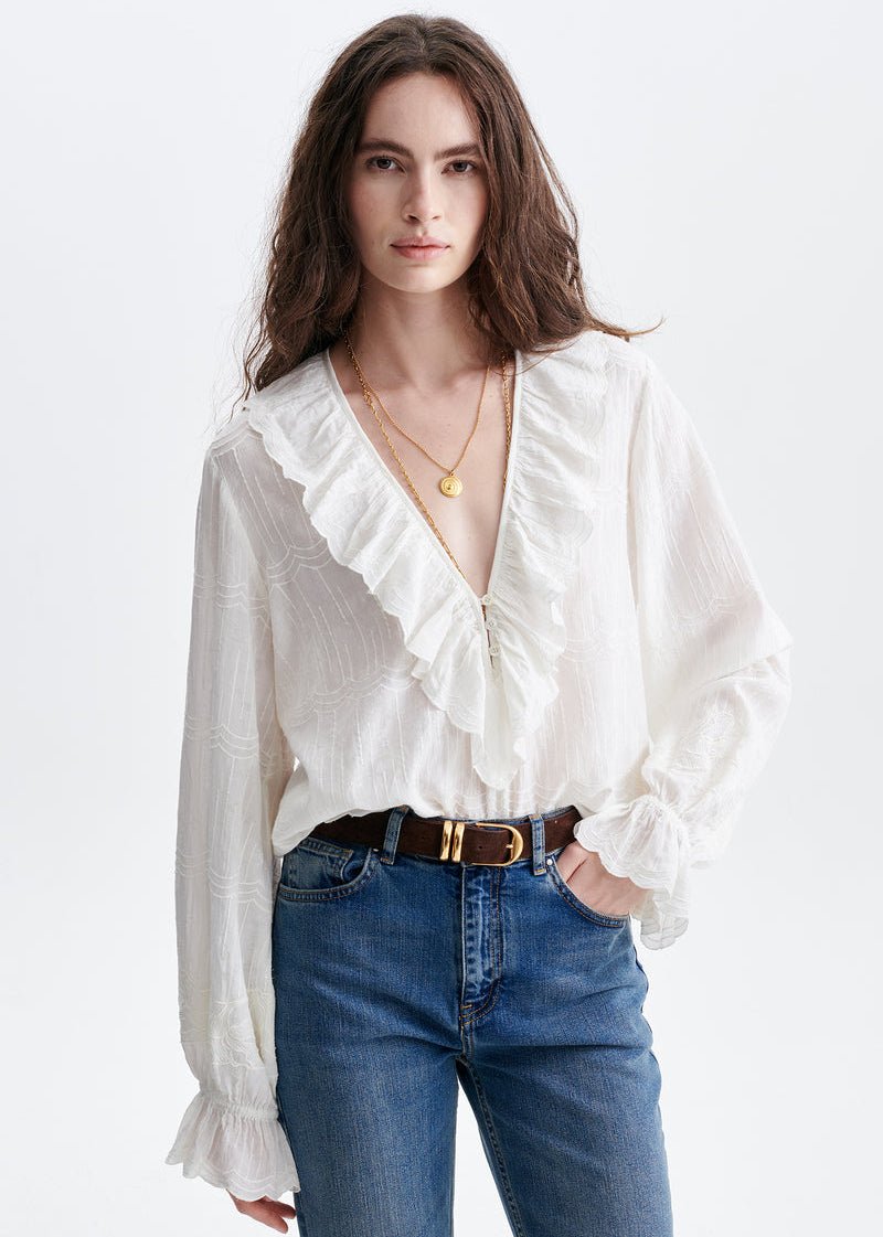 Helea Blouse in Ecru from VANESSA BRUNO at Edito Boutique