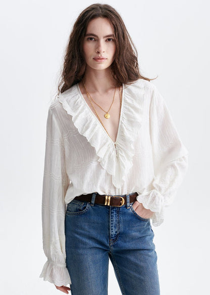 Helea Blouse in Ecru from VANESSA BRUNO at Edito Boutique