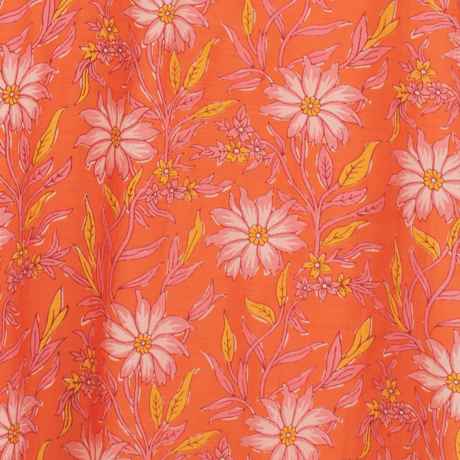 Helena Dress in Spring Daisy Crimson from HANNAH ARTWEAR at Edito boutique