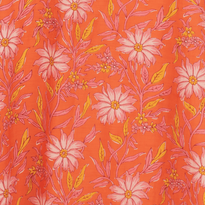 Helena Dress in Spring Daisy Crimson from HANNAH ARTWEAR at Edito boutique