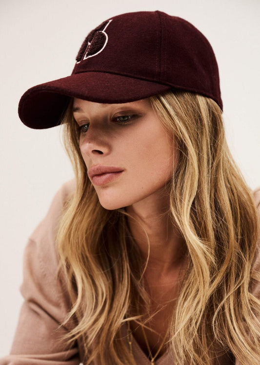 Heloa Cap in Plum from BA&SH at Edito boutique