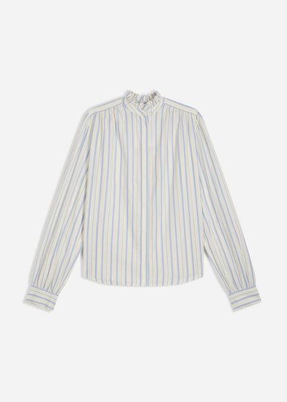 Hilda Blouse in Ecru/Blue from VANESSA BRUNO at Edito Boutique