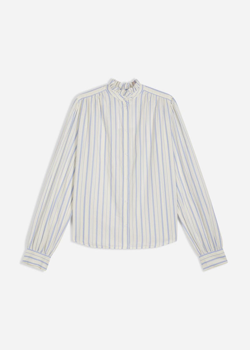 Hilda Blouse in Ecru/Blue from VANESSA BRUNO at Edito Boutique