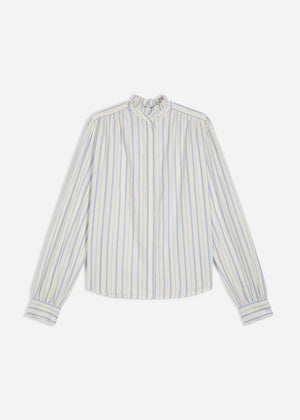 Hilda Blouse in Ecru/Blue from VANESSA BRUNO at Edito Boutique