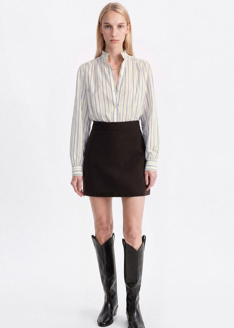 Hilda Blouse in Ecru/Blue from VANESSA BRUNO at Edito Boutique