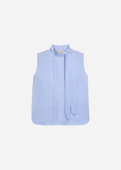 Hilly Sleeveless Blouse in Sky Blue from VANESSA BRUNO at Edito Boutique