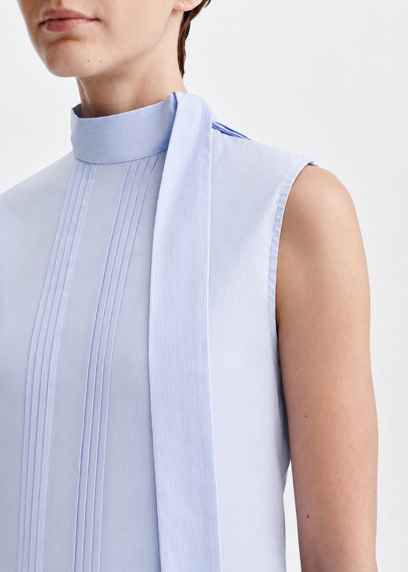 Hilly Sleeveless Blouse in Sky Blue from VANESSA BRUNO at Edito Boutique